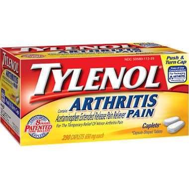 Tylenol for Arthritis Pain 650mg 290ct nq